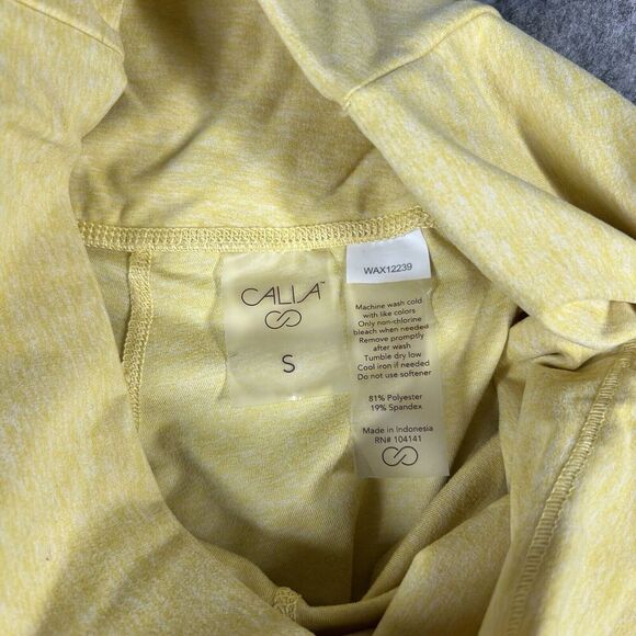 CALIA Biker Shorts Women's Small LustraLux Calming High Rise Pocket Yellow - Picture 4 of 8